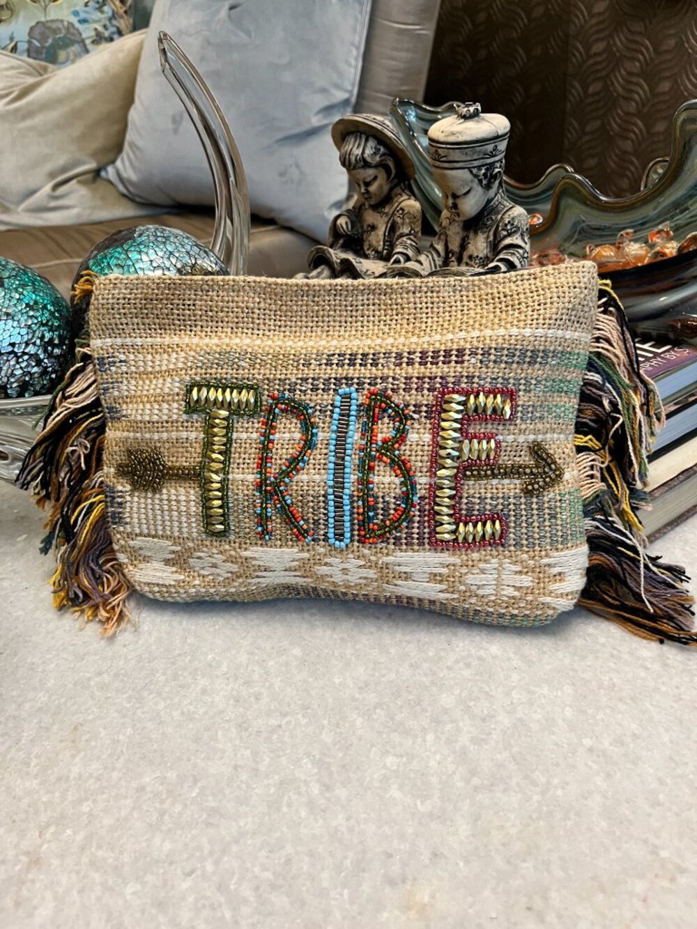 ale by Alessandra 'Tribe' beaded clutch
